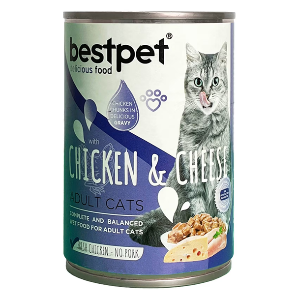 Bestpet Cat Chicken with Cheese In Gravy 400 G | P0071