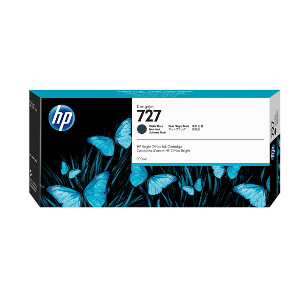 HP 727 300-ml Original DesignJet Ink Cartridge - Matte Black | C1Q12A
