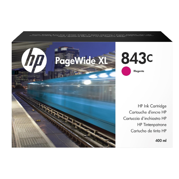 HP 843C 400-ml Original PageWide XL Ink Cartridge - Magenta | C1Q67A