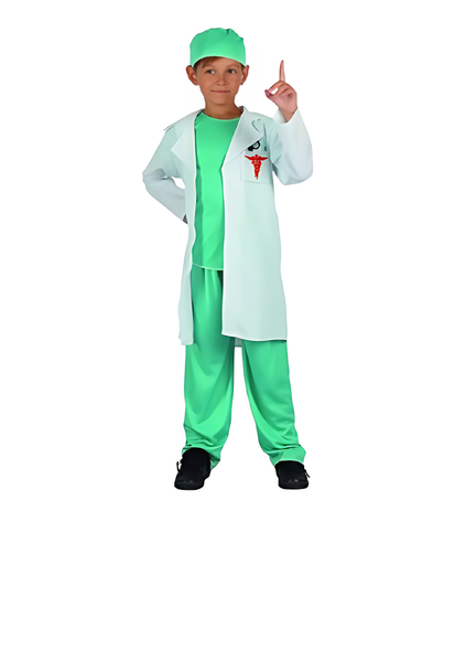 Doctor Costume for Boys (Shirt, Pants, Jacket, Hat) - Large Size | 091238 Doctor Costume for Boys (Shirt, Pants, Jacket, Hat) - Large Size | 091238