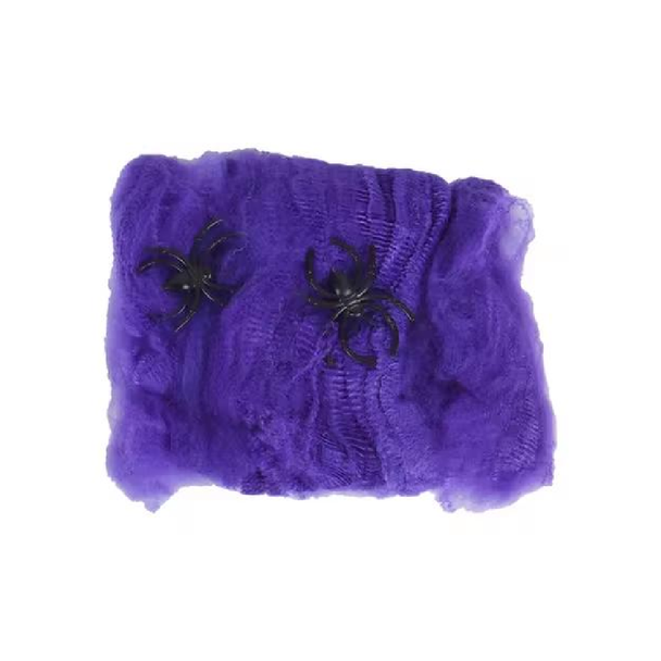 Halloween Decoration Artificial Spider Web - Purple | AL639-9