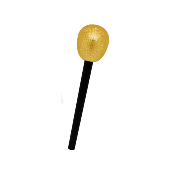 Halloween Fake Microphone - Gold Glitter | AL379-13