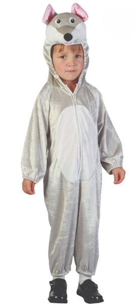 Wolf Costume (Jumpsuit with Hood) - TODDLER (92-104CM)