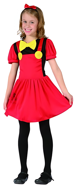 Minnie Mouse Costume (Dress, Hairband) - Large Size (130-140 cm) | 98625