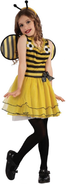 Bee Costume (Dress, Wings, Headpiece, Bow) - Small Size (110-120 cm) | 091021