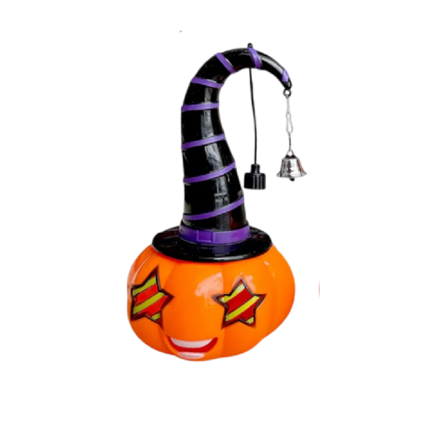 Halloween Happy Pumpkin Lantern with Witch Hat & Bell | AL2632