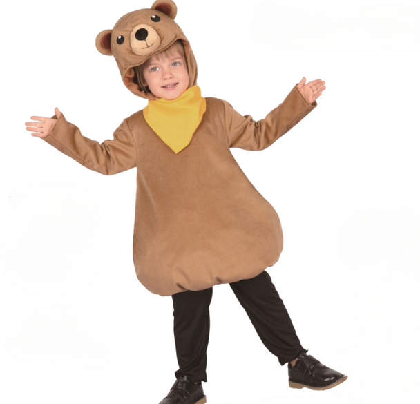 Bear Costume (Top with Hood, Pants, Scarf) - Toddler (92-104CM) | 092594