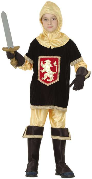 Knight Costume (Shirt, Hood, Pants, Gloves, Boot Tops) - Large Size (130–140 cm) | 881127