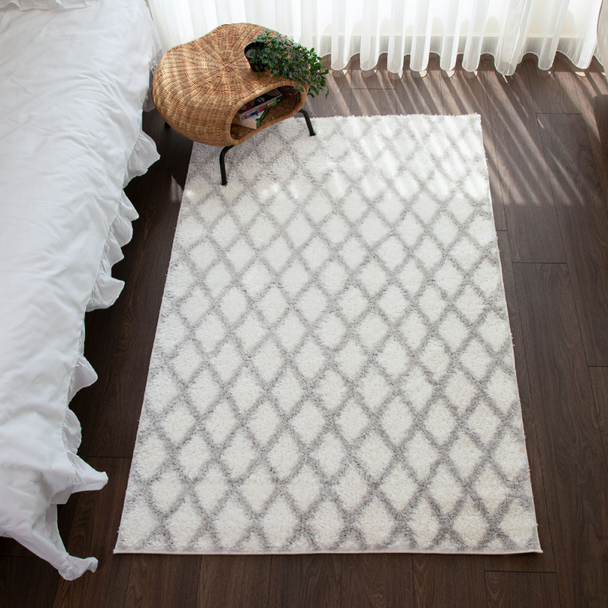 Zymta Bella Lozitta 160 x 230 cm Winter Carpet - Cream / Light Grey | 9880000579529