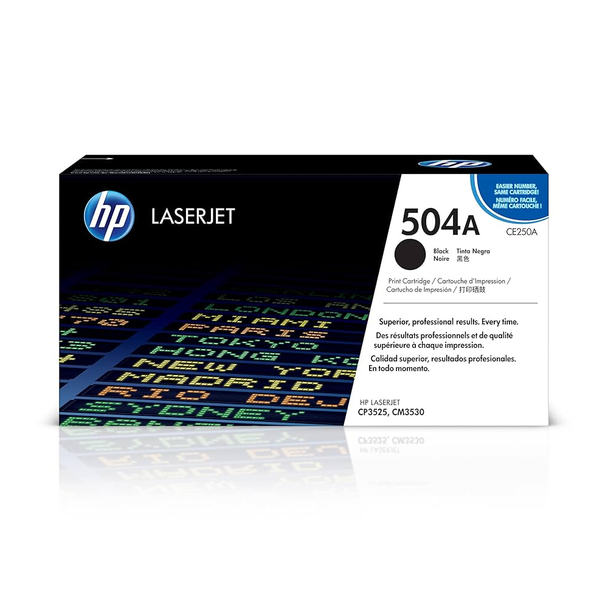 HP 504A Original LaserJet Toner Cartridge - Black | CE250A