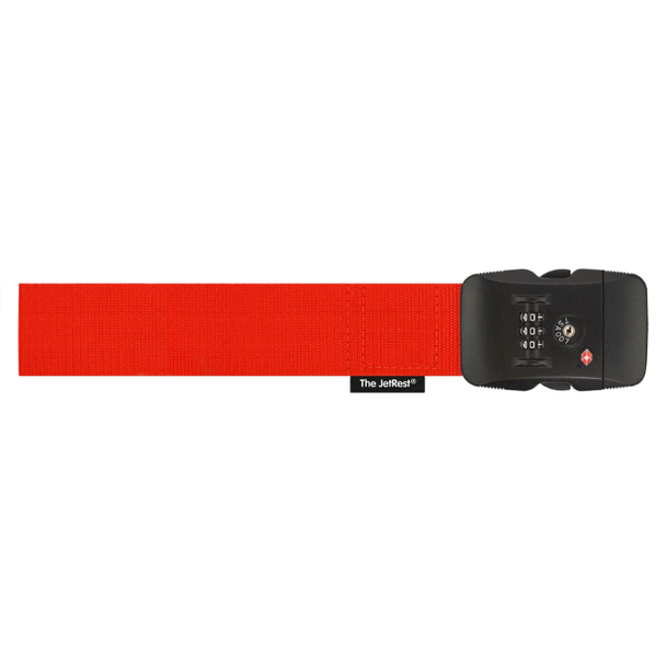 COTECi TSA Customs Combination Lock Luggage Strap - Black & Red | TR-004-BG-BK-RD