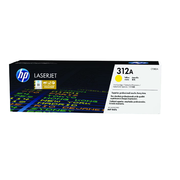 HP 312A Original LaserJet Toner Cartridge - Yellow | CF382A