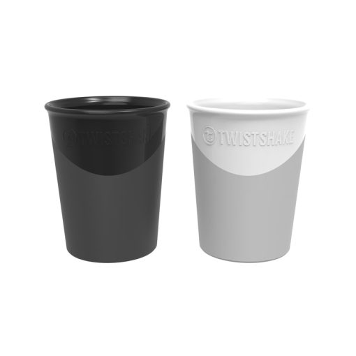 Twistshake 2x 170ml Cups - Black & White | TWI78118
