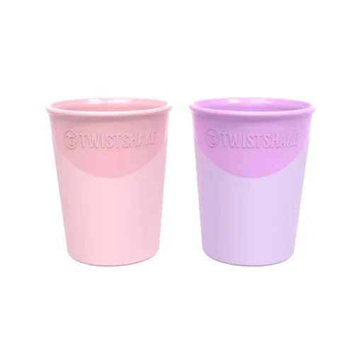 Twistshake 2x 170ml Cups - Pastel Pink & Pastel Purple | TWI78114