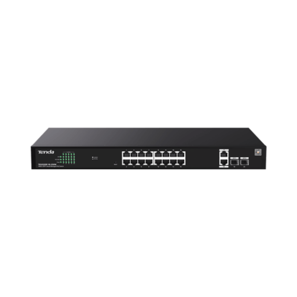 Tenda 20 Ports Gigabit (16POE, 2 SFP) Cloud managed Rack Switch | Teg2220P-16-250W