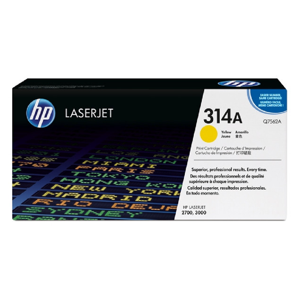 HP 314A Original LaserJet Toner Cartridge - Yellow | Q7562A