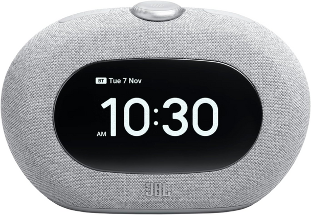 JBL Horizon 3 Bluetooth Clock Radio Speaker with FM, DAB/DAB+, and Ambient Light - Gray