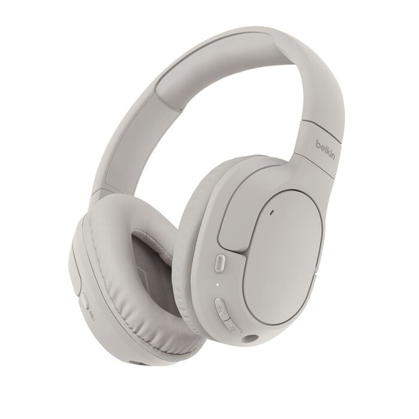 Belkin SoundForm Surround Wireless Over-Ear Headphones, White | AUD009HQSA