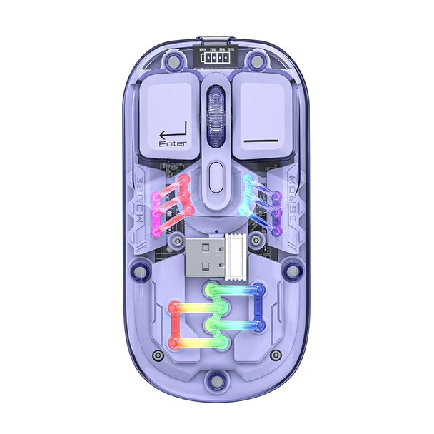 Coteci Magic Crystal IV Dual Mode Mouse - Purple
