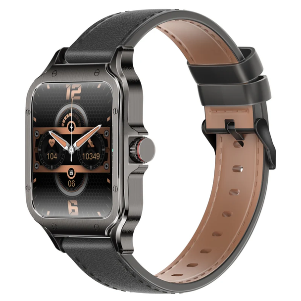Promate ActivLife™ Curved AMOLED Screen Smartwatch with BT Calling, Black | XWatch-RM.BLACK