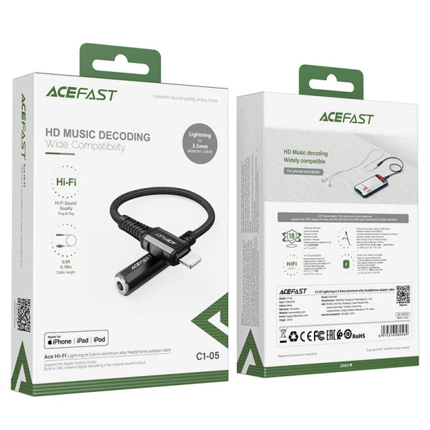 AceFast Lightning to 3.5mm Adapter Cable | C1-05