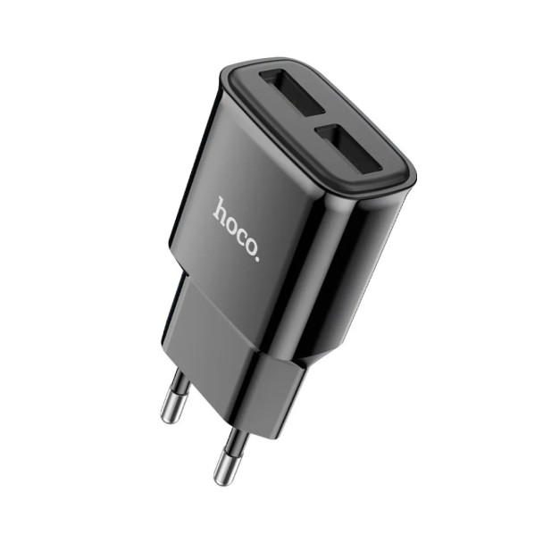 Hoco Dual Port Wall Charger - Black | C88A