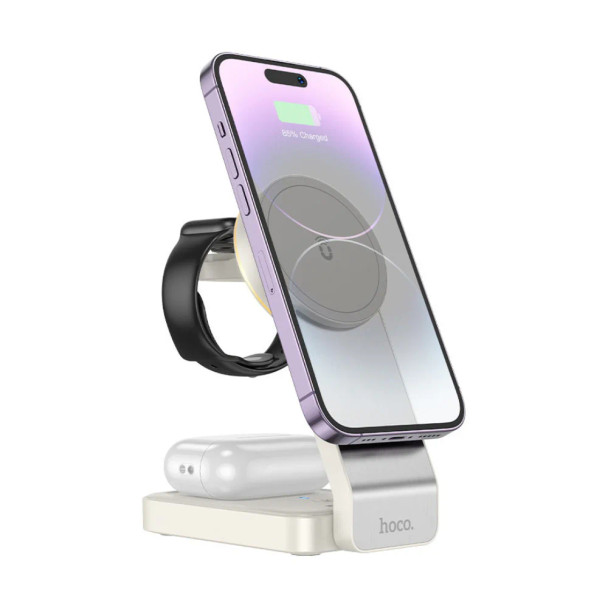 Hoco Folding Magnetic Wireless Charger - White | CQ3