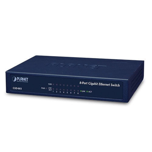 Planet 8-Port Gigabit Ethernet Switch | GSD-803