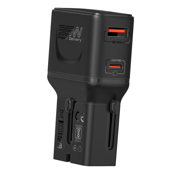 Promate 35W Power Delivery Multi-Port Travel Adapter | TriPlug-PD35