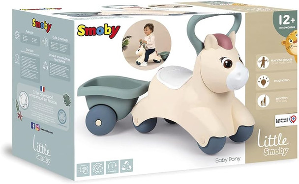 Smoby Little Smoby Pony Balance Bike with Cart | 140502