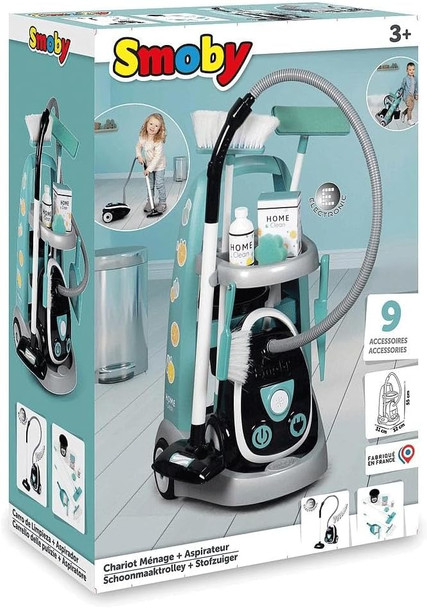 Smoby Small Cleaning Trolley with Vacuum Cleaner | 330316
