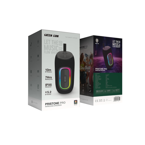 Green Lion Pristone Pro Wireless Speaker - Black | GNPRPRSPKRBK