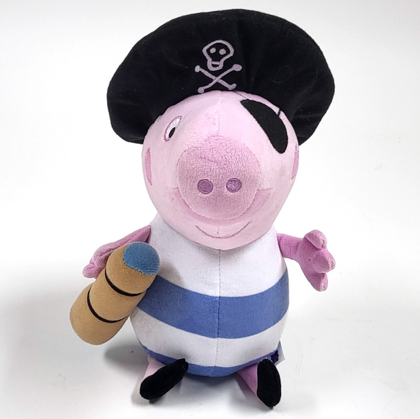 Peppa Pig - Pirate George Plush Toy 25 cm | Soft Stuffed Adventure Figure | 315-1335-6