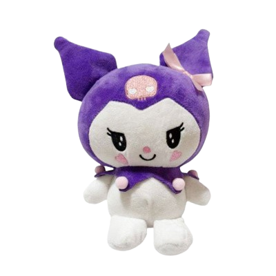 Kuromi Plush Toy 25 cm - Cute Purple Soft Doll with Bow | 546-3
