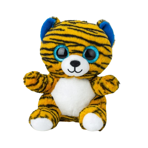 Tiger Plush Toy - Soft Striped Stuffed Animal with Blue Ears | 547-1