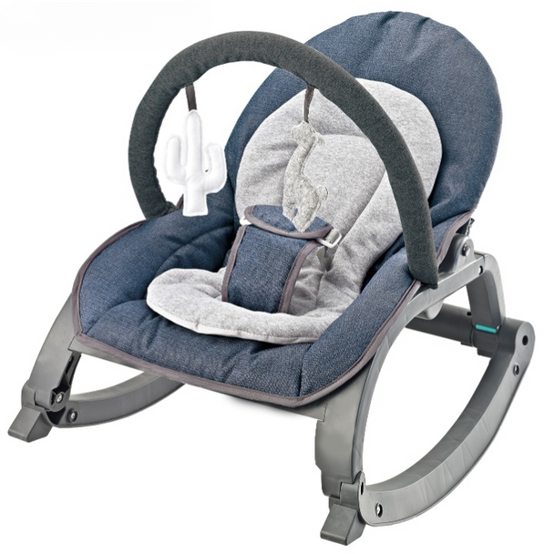 Baby Rocker Chair with Adjustable Recline & Plush Toys - Blue | 27273