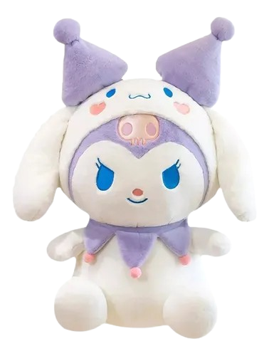 My Melody Kuromi Plush Toy - 55 cm White and Purple Devil Stuffed Doll | X-23A