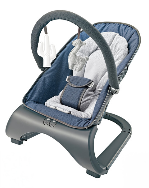 Baby Bouncer Seat with Plush Toy Bar - Blue | 27275