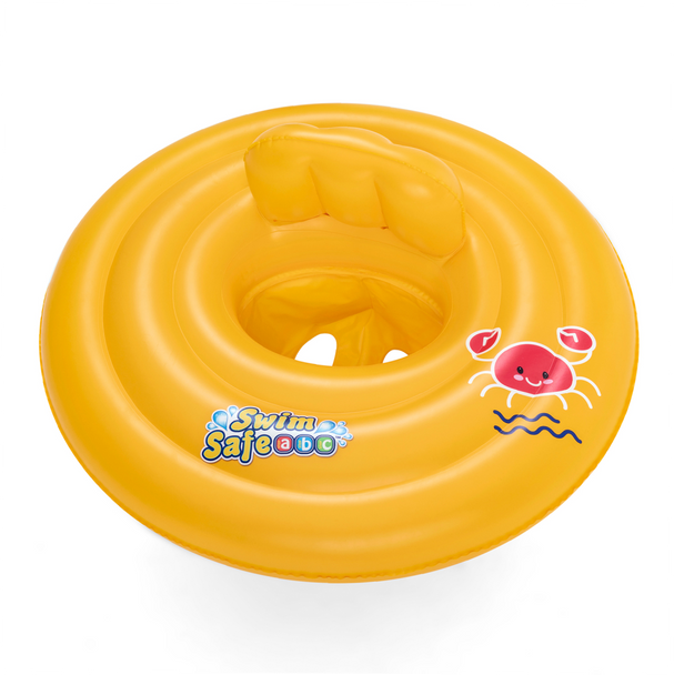 Bestway Swim Safe ABC Inflatable Baby Seat - Round Yellow Float | P-32096