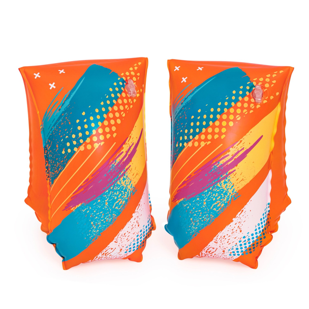 Bestway Inflatable Arm Bands - Color Splash Orange Design | P-32274