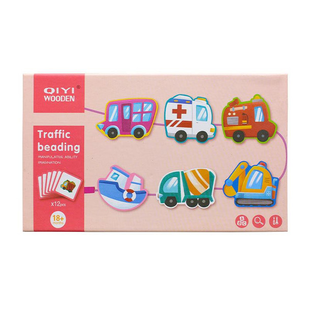 QIYI Wooden Traffic Beading Toy | WD2135Y QIYI Wooden Traffic Beading Toy | WD2135Y
