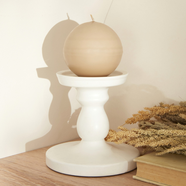 Karaca Home Ball Candle Ecru 8cm | 8680214388549