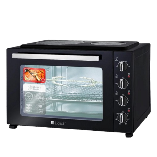Dorsch 1800W 48L Double Glass Electric Oven With Hob | DH-07850 Dorsch 1800W 48L Double Glass Electric Oven With Hob | DH-07850