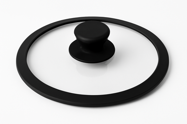 Dorsch LFGB Flat Silicone Glass Lid - 22 cm | Lid-22 Dorsch LFGB Flat Silicone Glass Lid - 22 cm | Lid-22