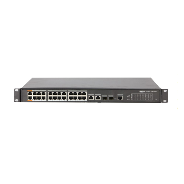 Dahua 24-port 100 Mbps + 2-port Gigabit Managed PoE Switch | PFS4226-24ET-240