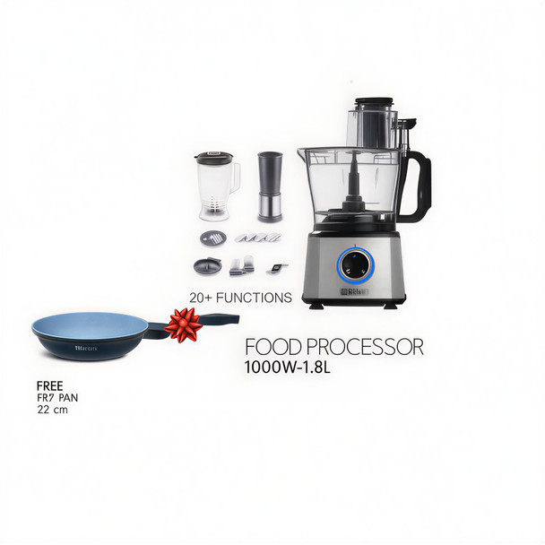 Dorsch Food Processor 1000W – 1.8L + FREE Fry Pan 22 cm