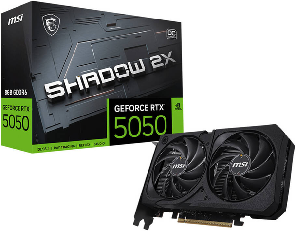 MSI GeForce RTX 5050 8G Shadow 2X OC Graphics Card