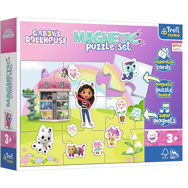 Trefl Gabby's Dollhouse - Magnetic Puzzle Set for Kids | 93383