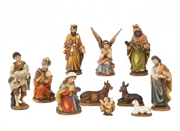 11-Piece Nativity Set – Hand-Painted Christmas Figures | ALH0522