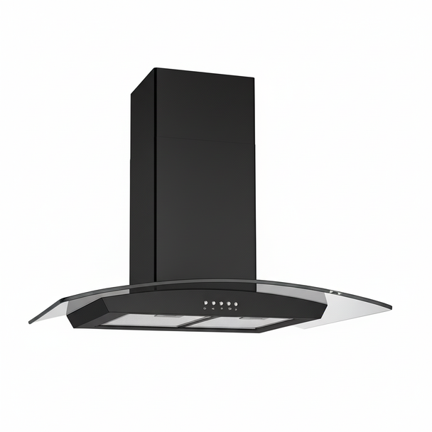 Queen Chef Chimney Hood - Black | WG1190 B